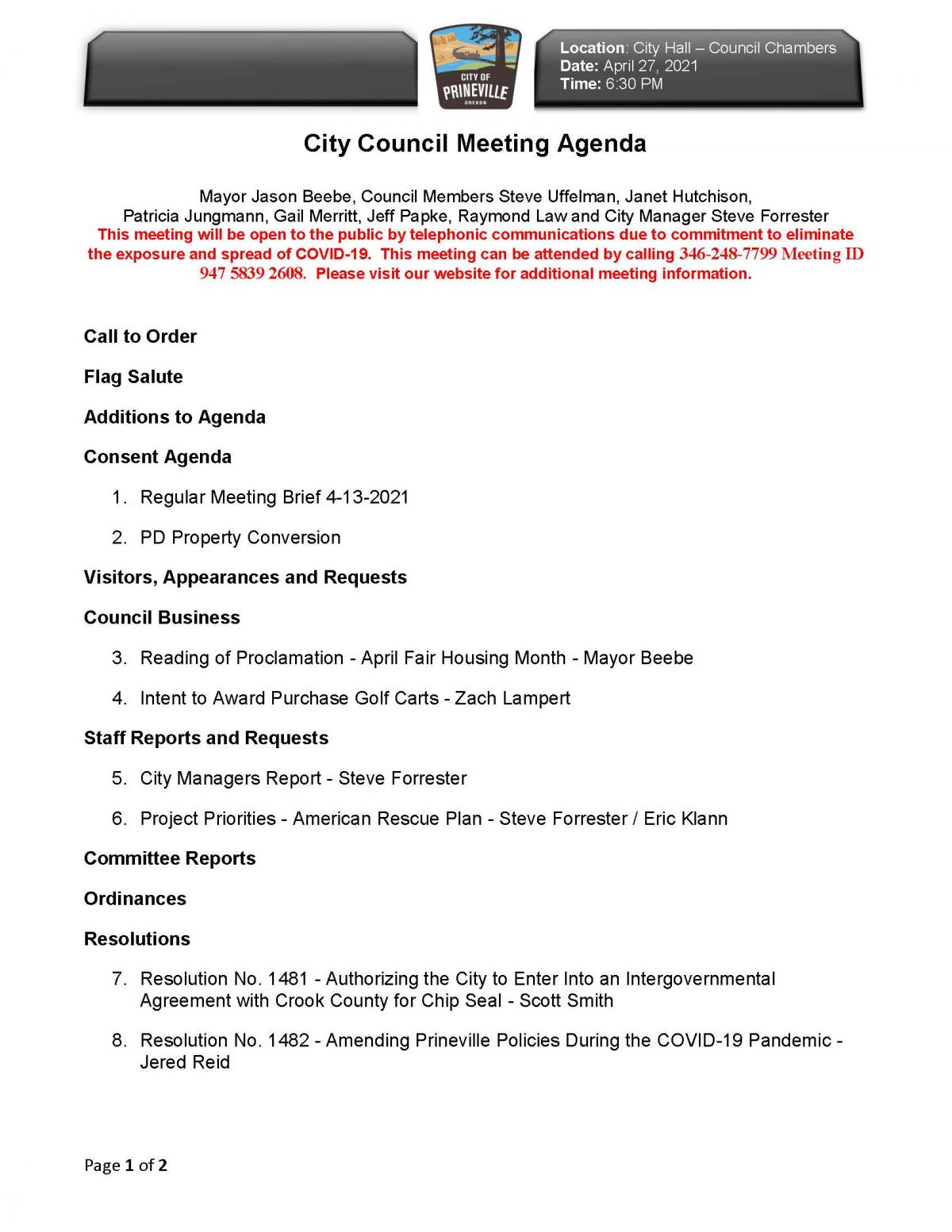 Council Agenda 4-27-2021 page 1