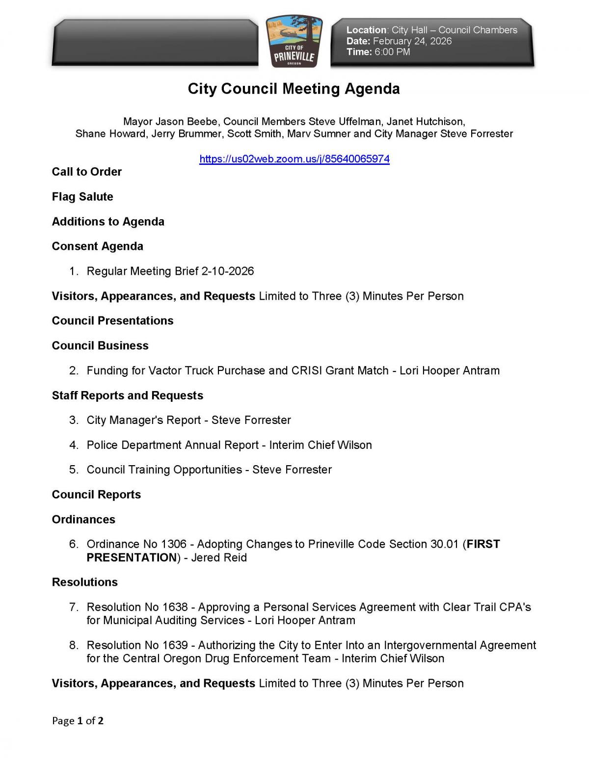 Council Agenda pg. 1