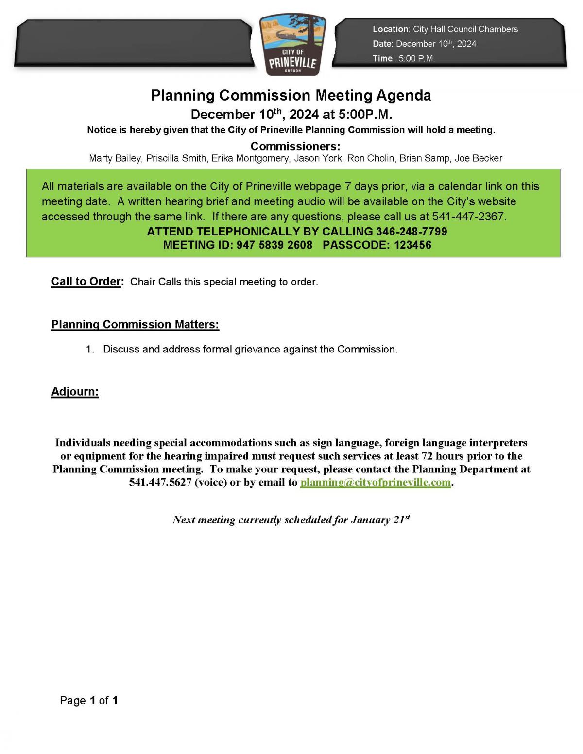 Agenda