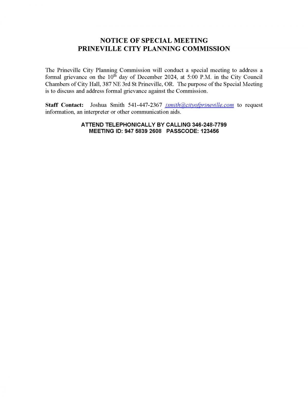 Notice