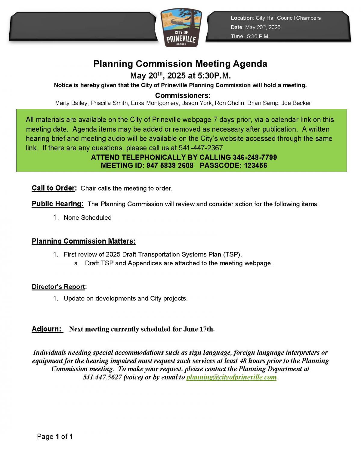 Agenda